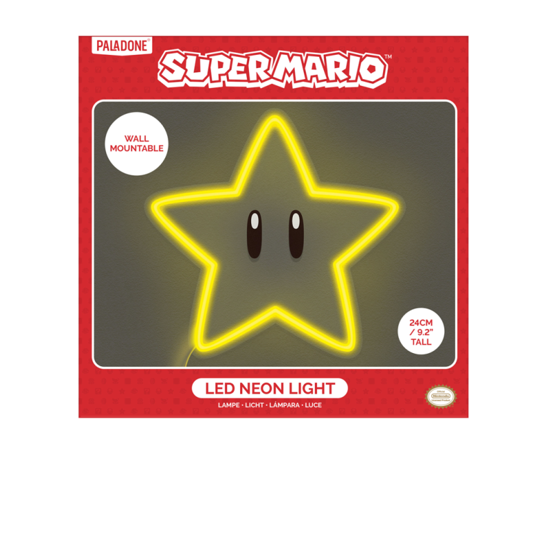 SUPER MARIO - Etoile - Lampe Murale Neon LED 