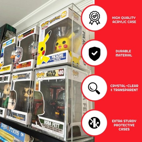 EVORETRO - 6 slots acrylic display case for Funko Pop 