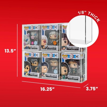 EVORETRO - 6 slots acrylic display case for Funko Pop 