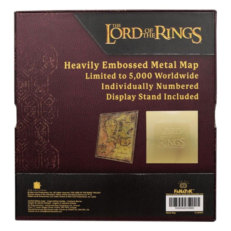 LE SEIGNEUR DES ANNEAUX - Carte en métal Edition Limitée 