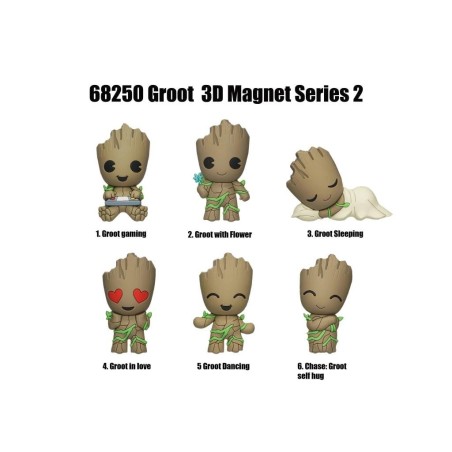 GROOT - Serie 2 - 3D Foam Magnets in blind bags (Display 12 Pcs) 