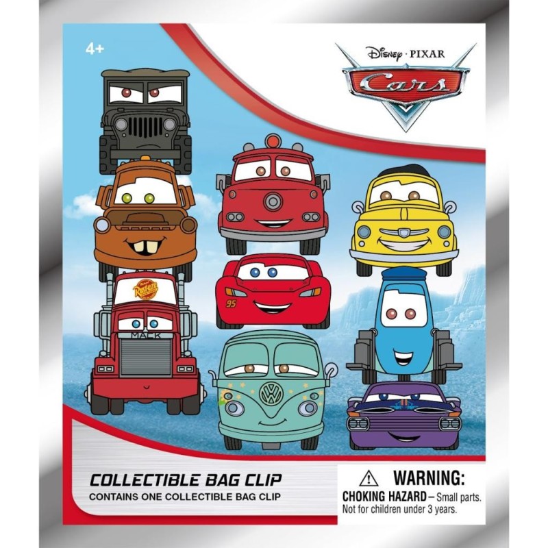 CARS - Series 1 - 3D Foam Bag Clip (Display 24 Pcs) 