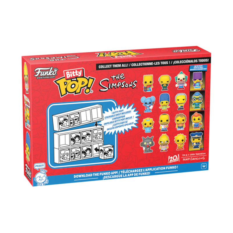 SIMPSONS - Bitty Pop 4 Pack 2.5cm - Scratchy 