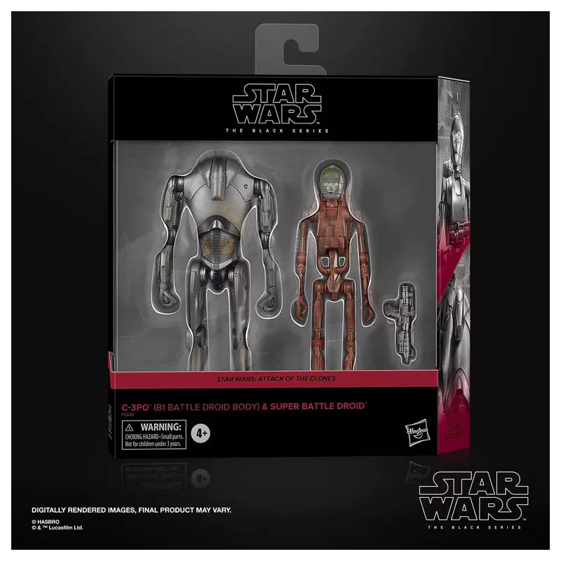 STAR WARS - C-3PO Battle Droid Body & Super Battle Droid - Black Serie 
