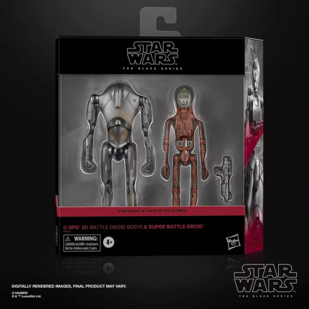 STAR WARS - C-3PO Battle Droid Body & Super Battle Droid - Black Serie 