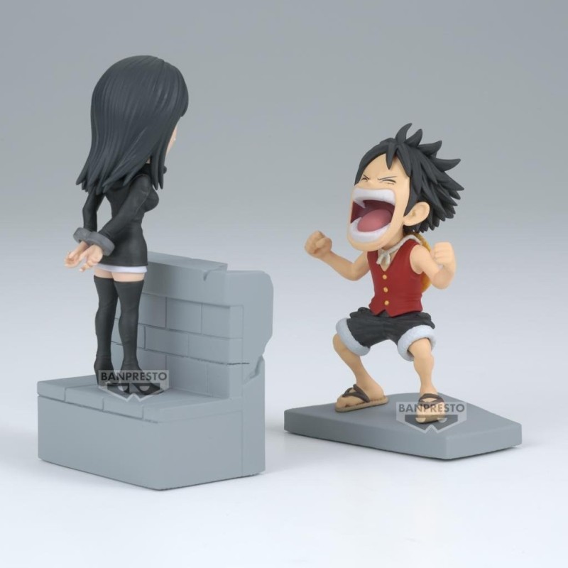 ONE PIECE - Luffy & Nico Robin - Figurine WCF Log Stories 10cm 