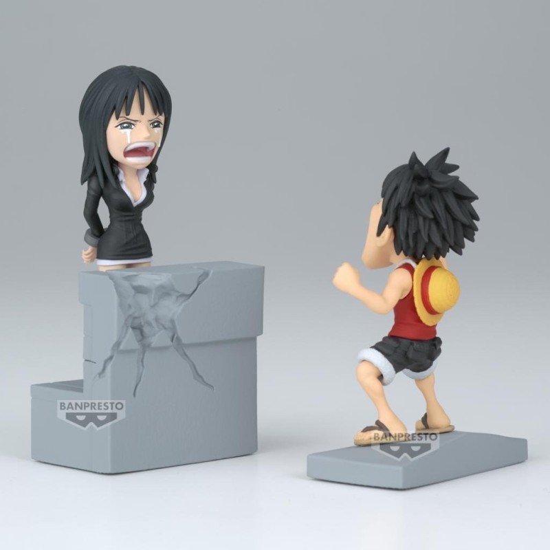 ONE PIECE - Luffy & Nico Robin - Figurine WCF Log Stories 10cm 
