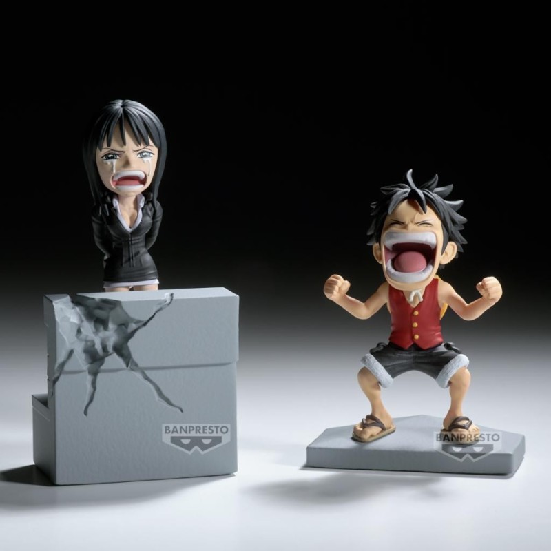 ONE PIECE - Luffy & Nico Robin - Figurine WCF Log Stories 10cm 