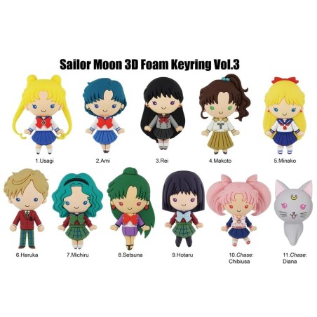 SAILOR MOON -  Series 3 - 3D Foam Bag Clip (Display 24 Pcs) 