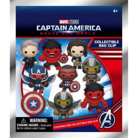 CAPTAIN AMERICA -  Brave New Wolrd - 3D Foam Bag Clip (Display 24 Pcs) 
