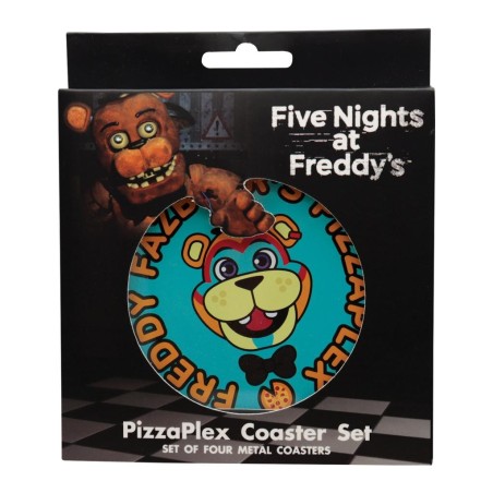 FIVE NIGHTS AT FREDDDY'S - 4 Dessous de Verres Gravés en Métal 
