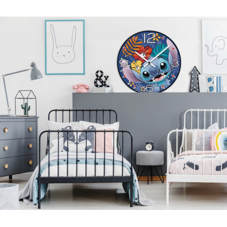 STITCH - Horloge Murale 50cm - Bleu 