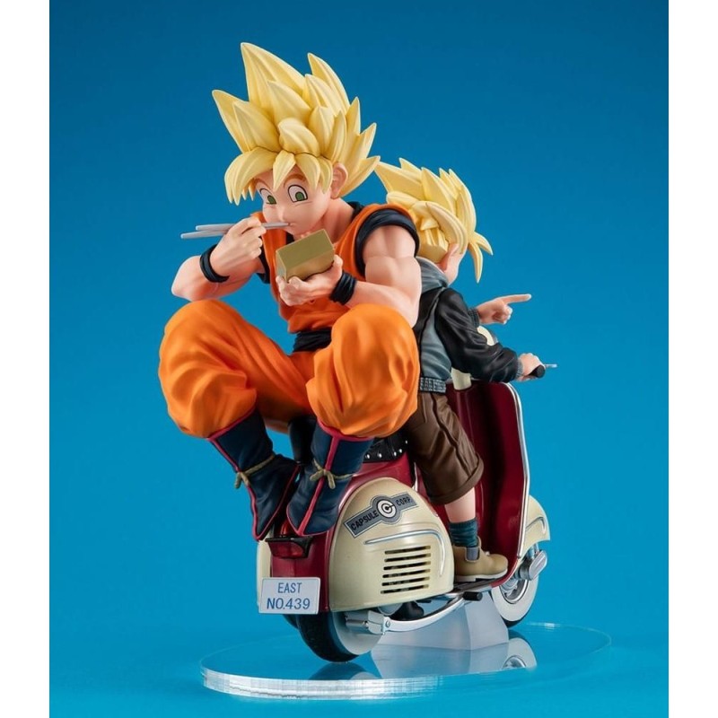 DBZ - Goku & Gohan Motorbike - Statue Desktop Real McCoy diorama 16cm 