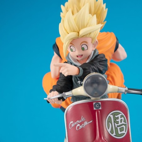 DBZ - Goku & Gohan Motorbike - Statue Desktop Real McCoy diorama 16cm 