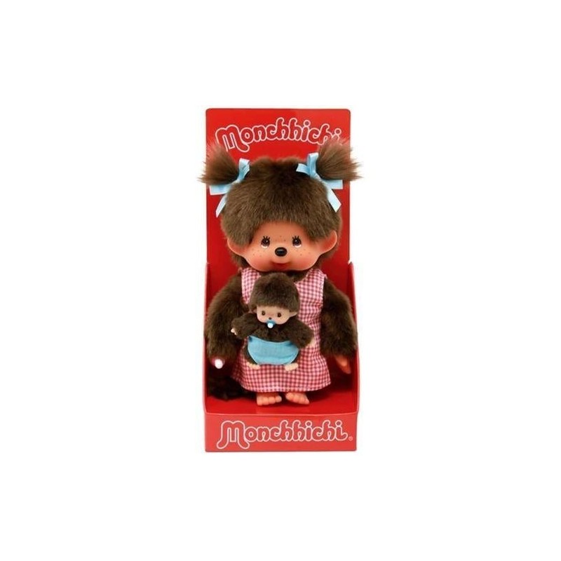 MONCHHICHI - Maman & Bébé - Peluche 20cm 