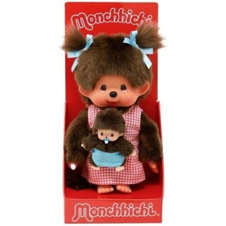 MONCHHICHI - Maman & Bébé - Peluche 20cm 