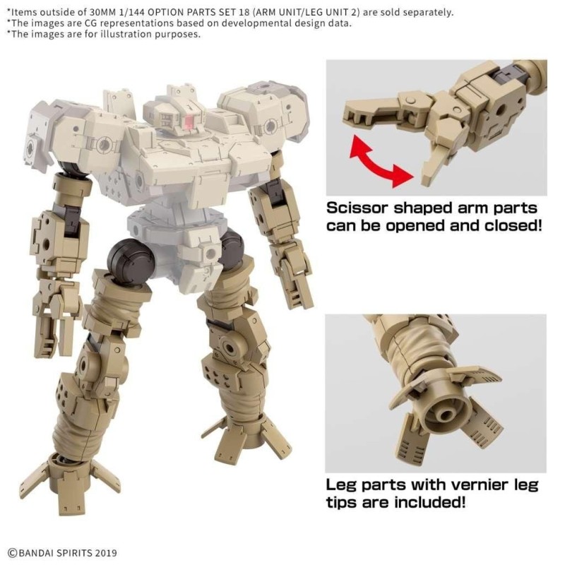 GUNDAM - 30MM 1/144 OPTION PARTS SET 18 - Model Kit 